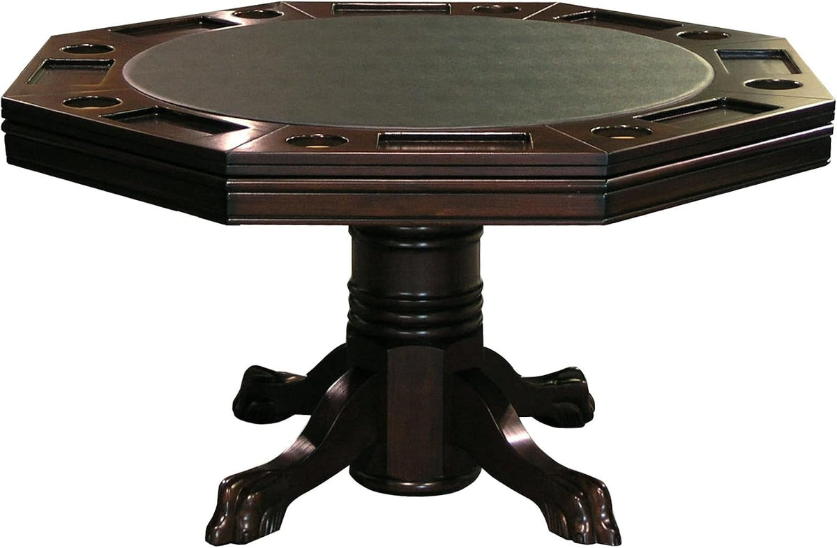 Combination 3 in 1 Poker/Game Table (Mahogany Finish)