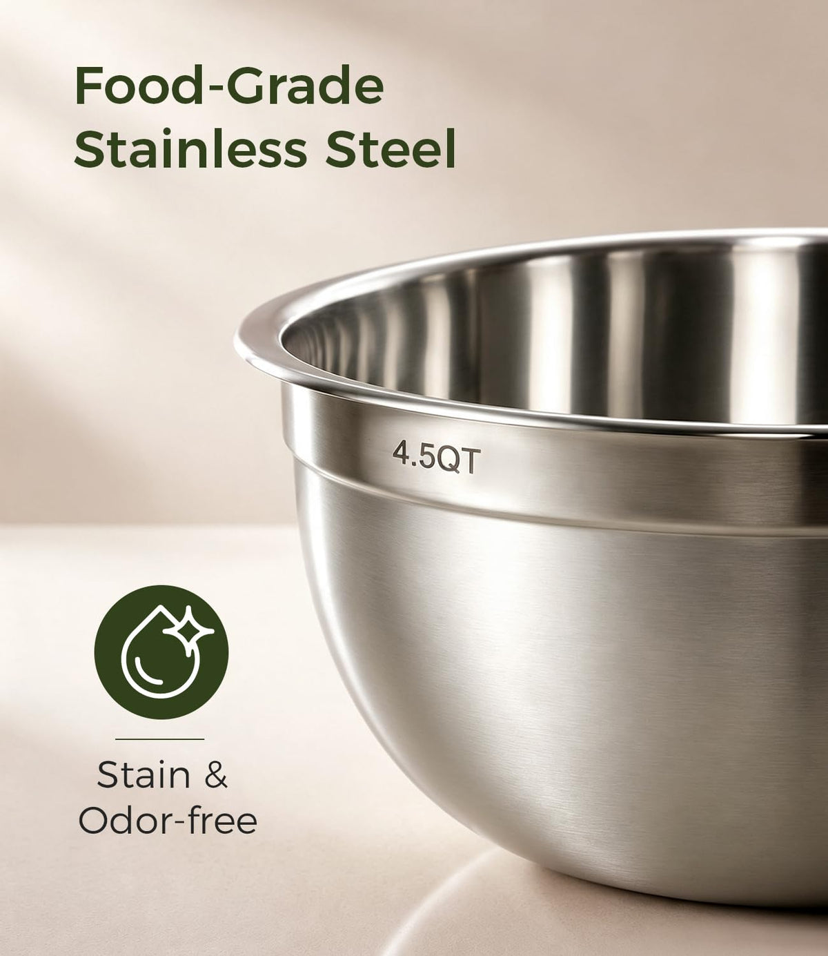 Stainless Steel Mixing Bowls: 6-Piece Prep & Storage Set with Lids