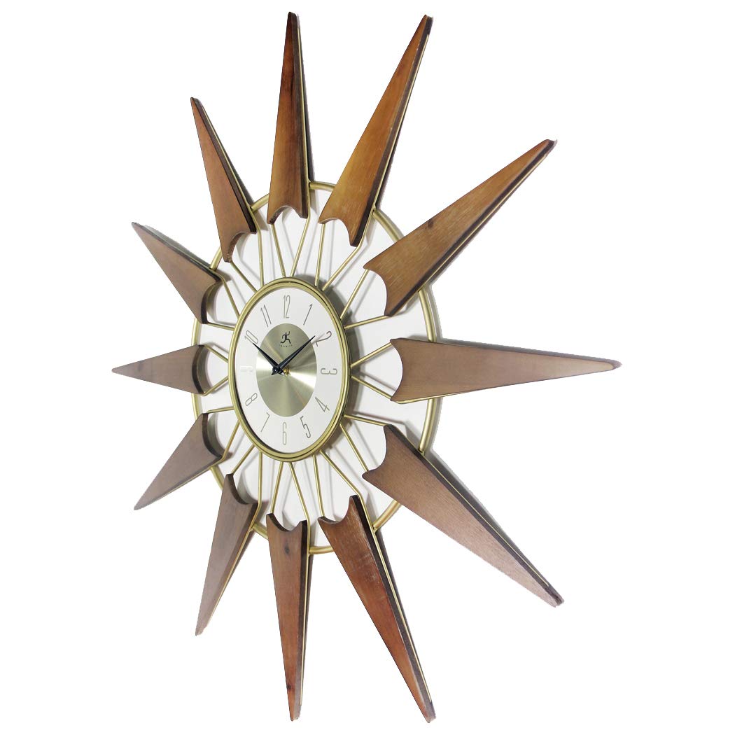 Inspired Nelson Style Nova Starburst Gold Wall Clock Vintage Mid Century