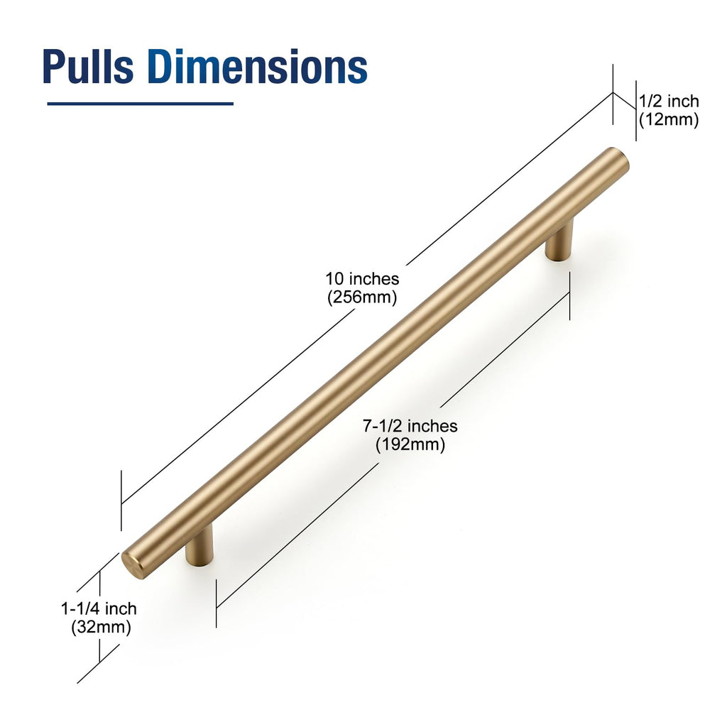 Champagne Bronze Cabinet Pulls Drawer Pulls 7-1/2 Inch CC 25 Pack