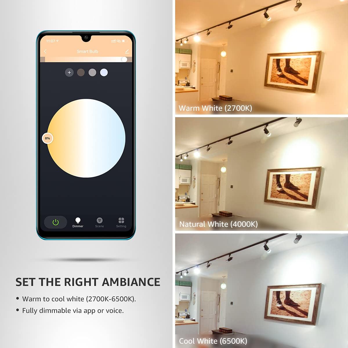 Alexa GU10 LED Light Bulbs - 50W Halogen Equivalent Smart GU10 Bulb Works with Alexa & Google Assistant,Voice and App