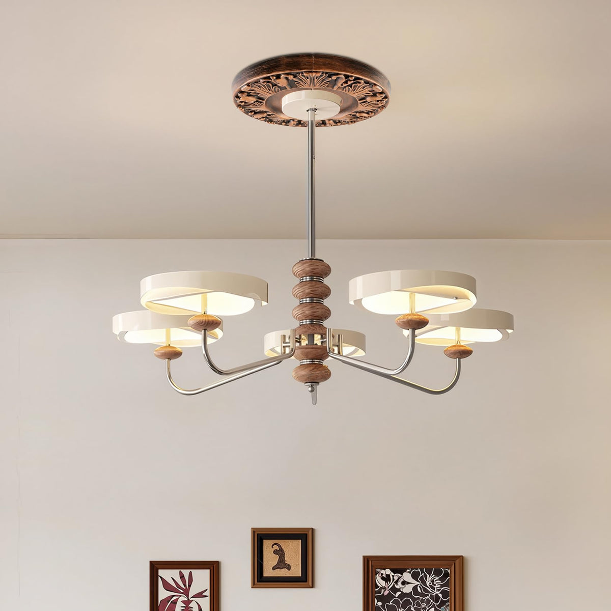 2 Pairs Split Ceiling Medallion,10" OD x 4" ID,Bronze