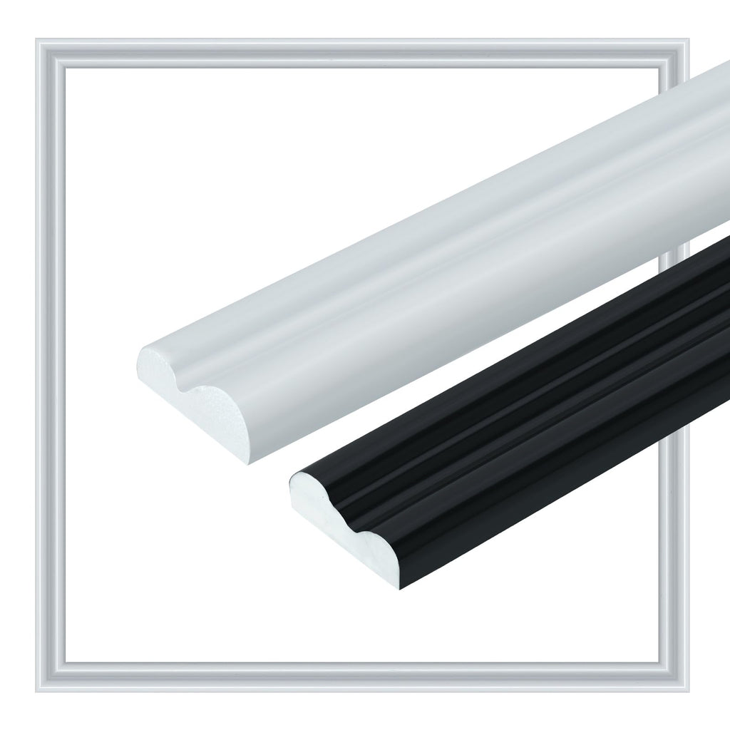 0.79 in Peel and Stick Chair Rail Molding Flexible PVC Wall Trim