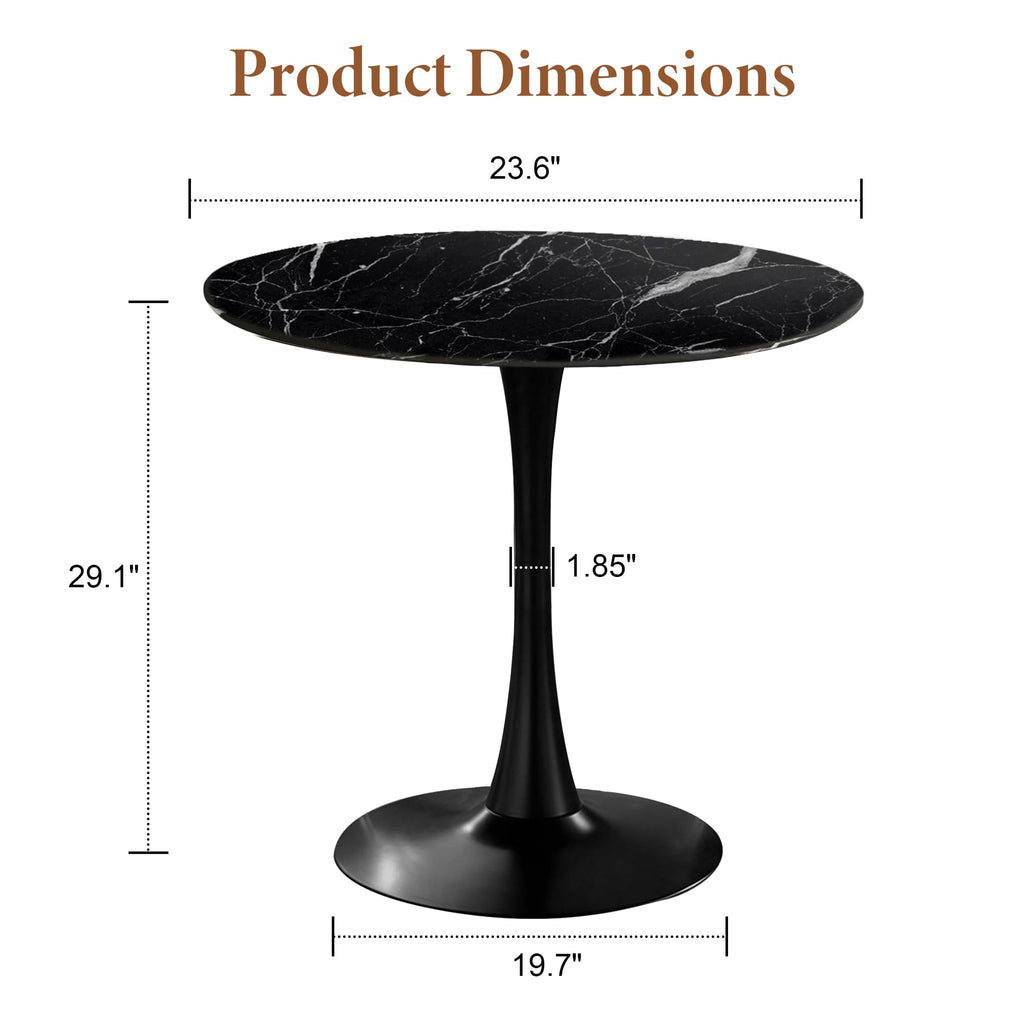 Inspired Saarinen Style Round Table, Modern Dining Table, MDF Top and Steel Base Tulip Round Kitchen Table, Kitchen Table, Mid Century Coffee
