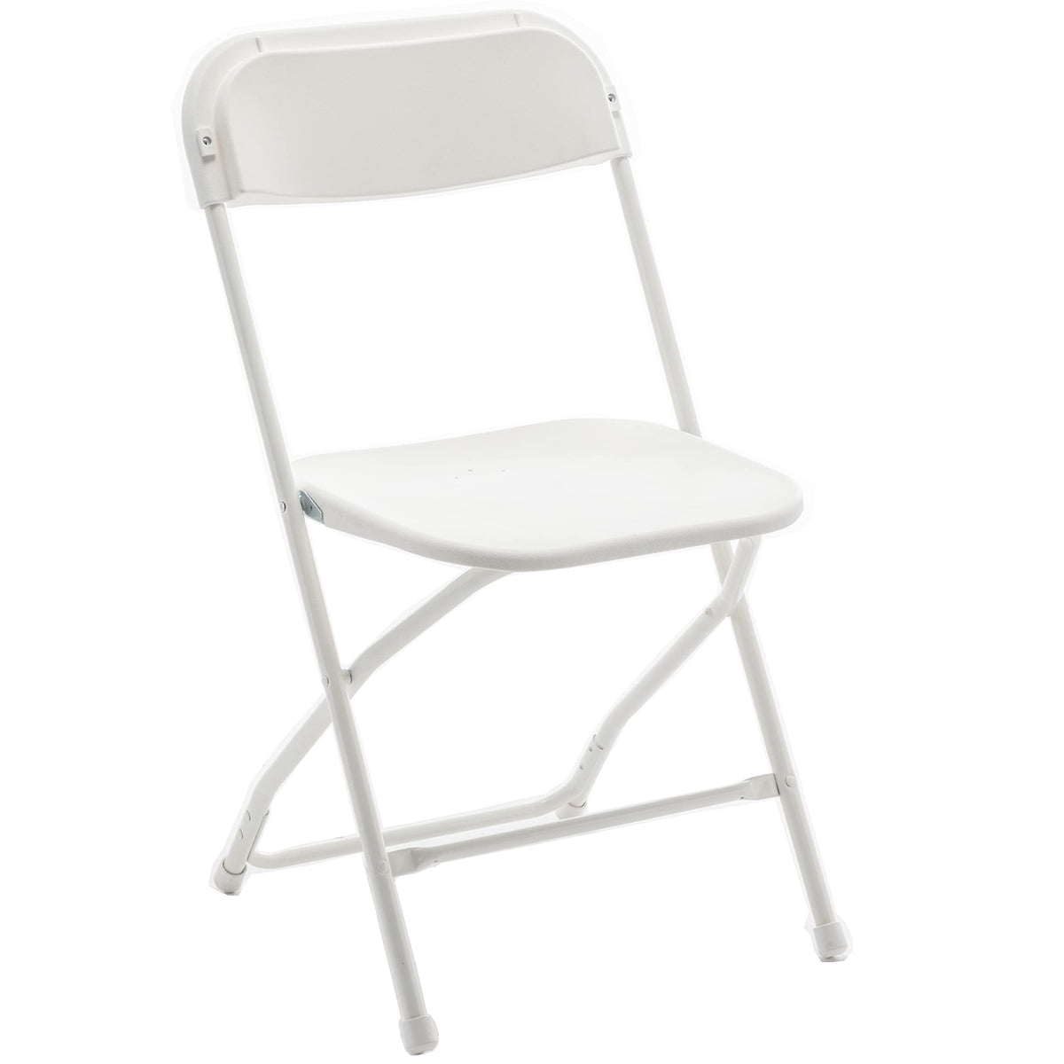 White Plastic Folding Chair Steel Frame Commercial High Capacity Event Chair Lightweight Set Wedding Party Picnic