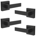 Dummy Door Handles Interior Closet Black Pack of 4 Without Latch