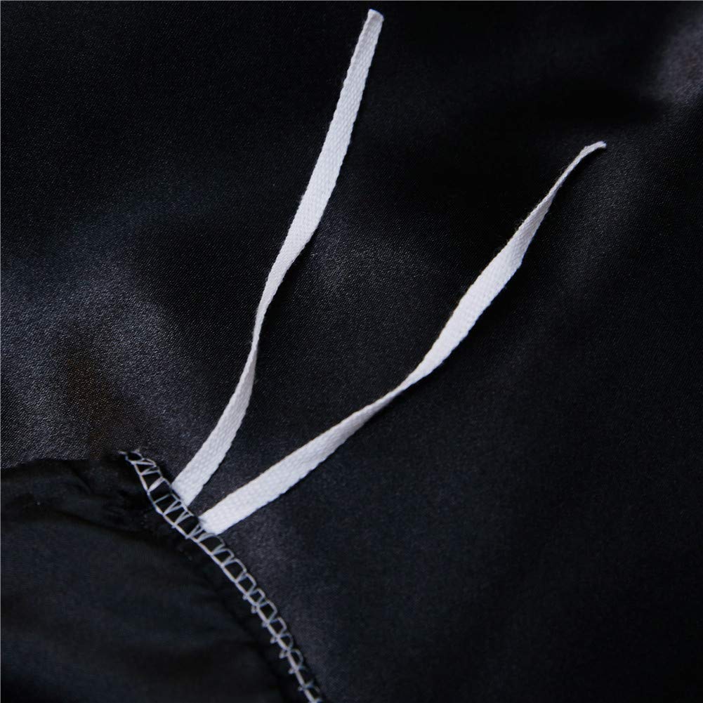 Hotel Quality Solid Silver Black Duvet Cover Set /Single Size Silk Like Satin Bedding with Hidden Zipper Ties