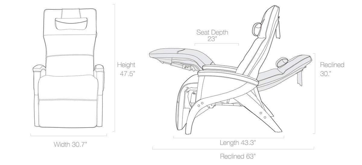 ZGR Newton - The Ultimate Leather Zero Gravity Recliner (Pepper)