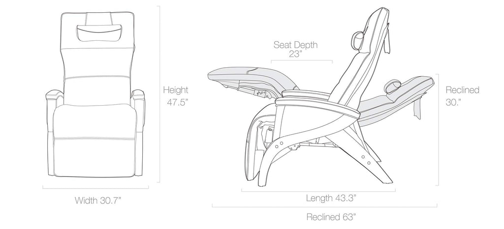 ZGR Newton - The Ultimate Leather Zero Gravity Recliner (Pepper)