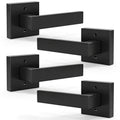 Dummy Matte Black Door Lever Knobs for Closet French 4 Pack