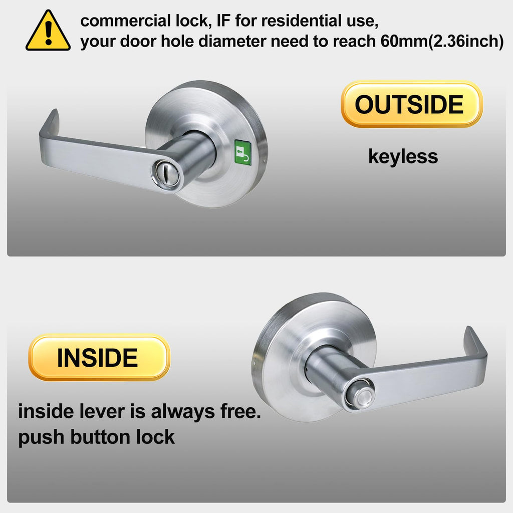 Privacy Commercial Door Locks , Heavy Duty Grade 2 Lever