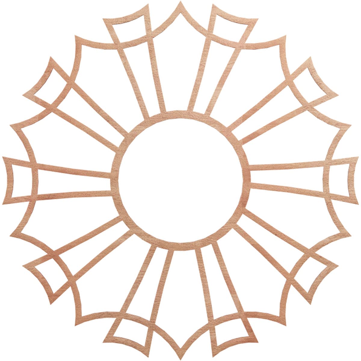 40"OD x 14 1/8"ID x 1/4"T Augustus Wood Fretwork Pierced Ceiling Medallion, Cherry