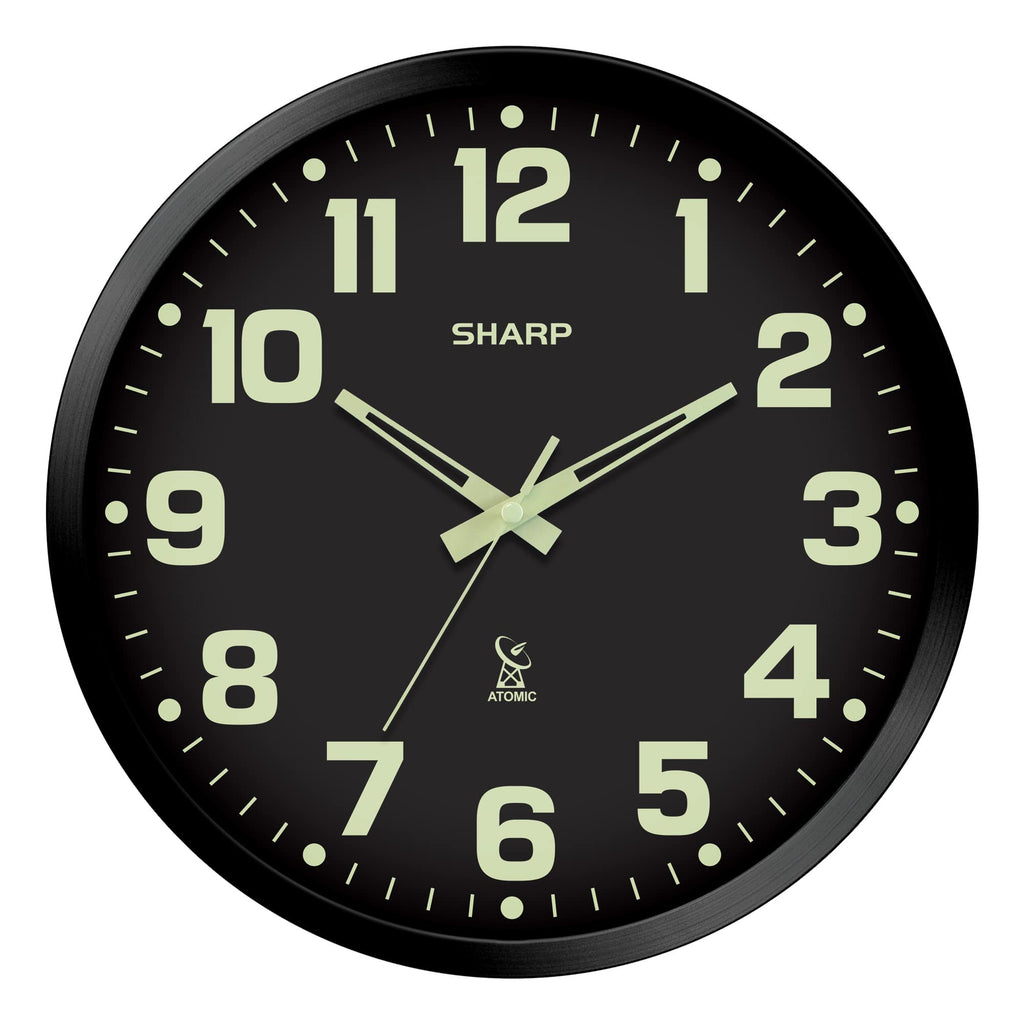 Inspired Nelson Style 12-Inch Atomic Wall Clock, Battery Operated, Glow in Dark