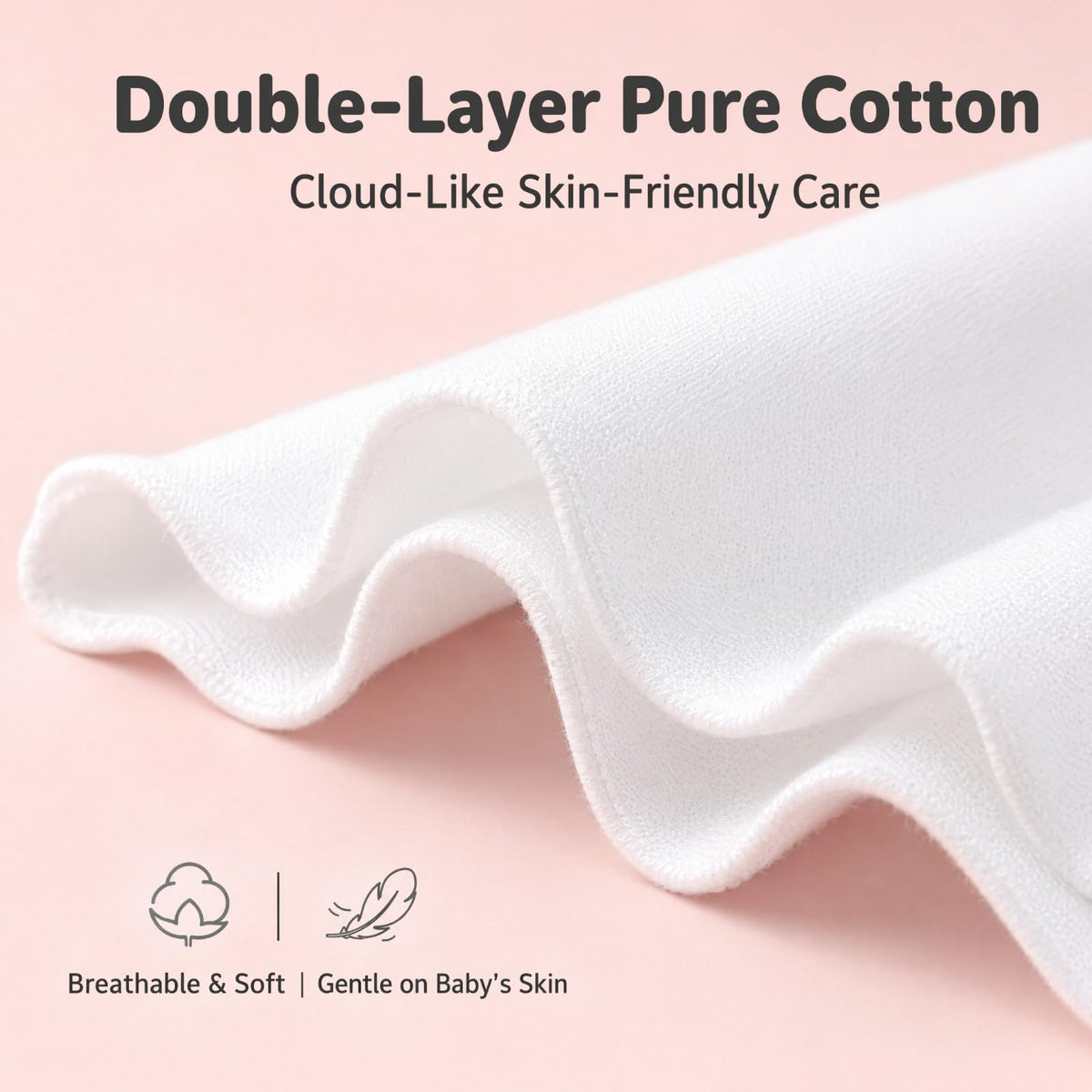 Scalloped Crib Skirt White Cotton for Baby Bed Decor 28"x52" with 14" Drop
