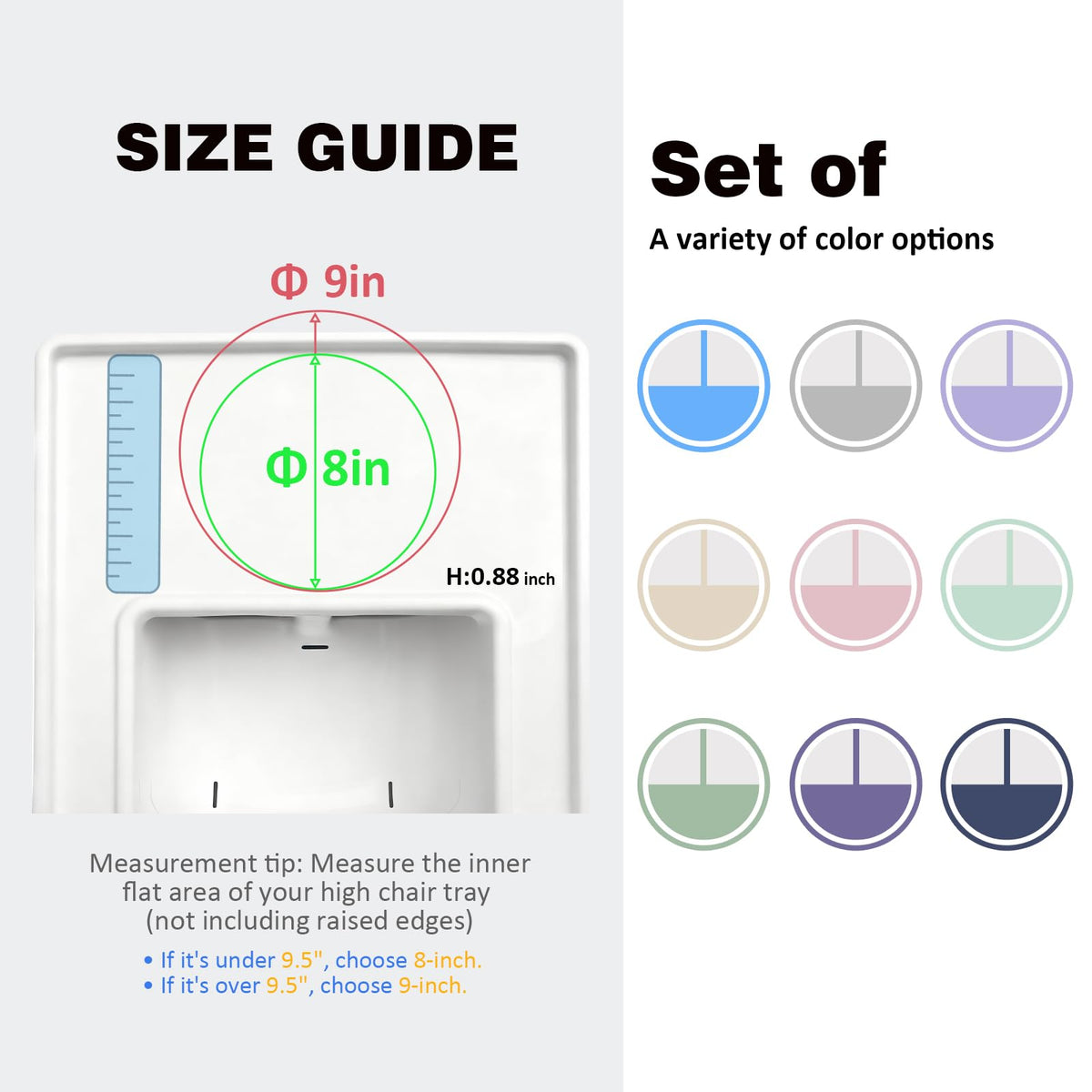 Stainless Steel Toddler Plate with Suction, 9" Divided Plates with Removable Silicone Sleeves for Kids, Non Toxic &