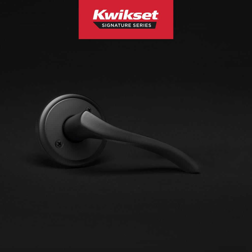 Sedona Dummy Door Handle, Single Sided Lever for Closets, French Double Doors, and Pantry, Matte Black Non-Turning