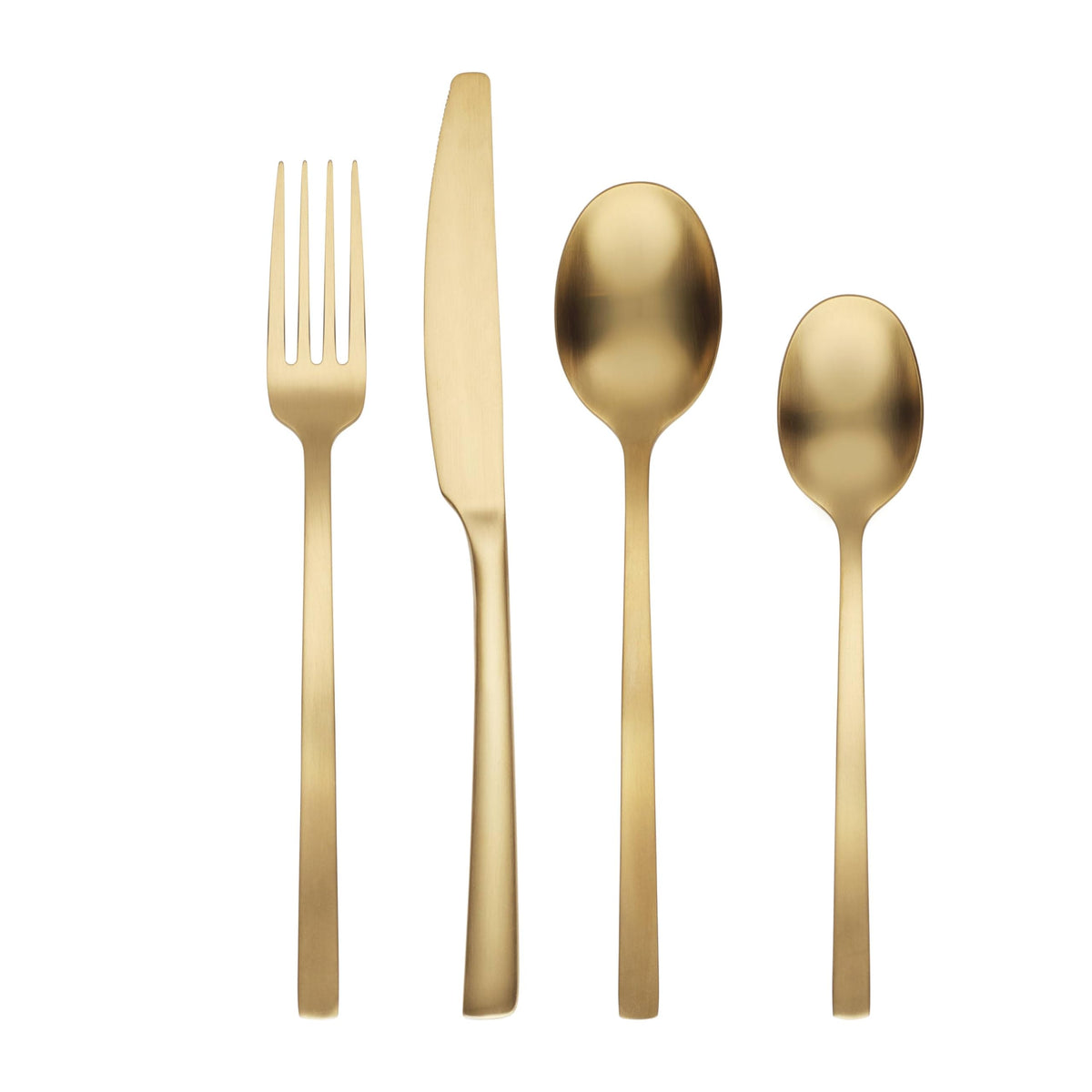 Beacon Gold Satin 16-Piece Silverware Set for 4, Flatware