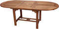 Oval Family Expansion Teak Table, 72/96-Inch