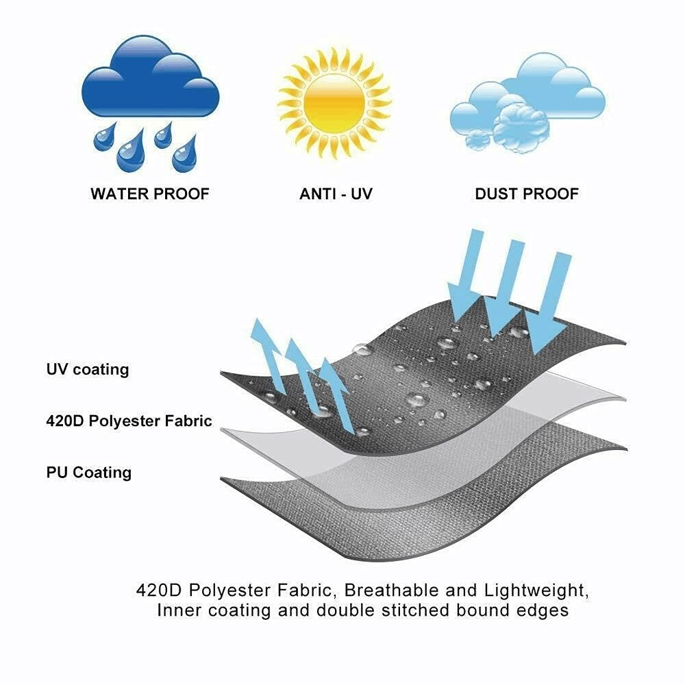 Patio Sofa Cover V-Shaped Sectional Furniture Cover Heavy Duty Outdoor Furniture Set Covers Waterproof Lawn Garden