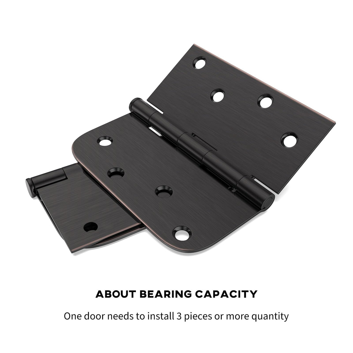 24 Pack 4 inch Oil Rubbed Bronze Interior Door Hinges 4 x 4 Inch