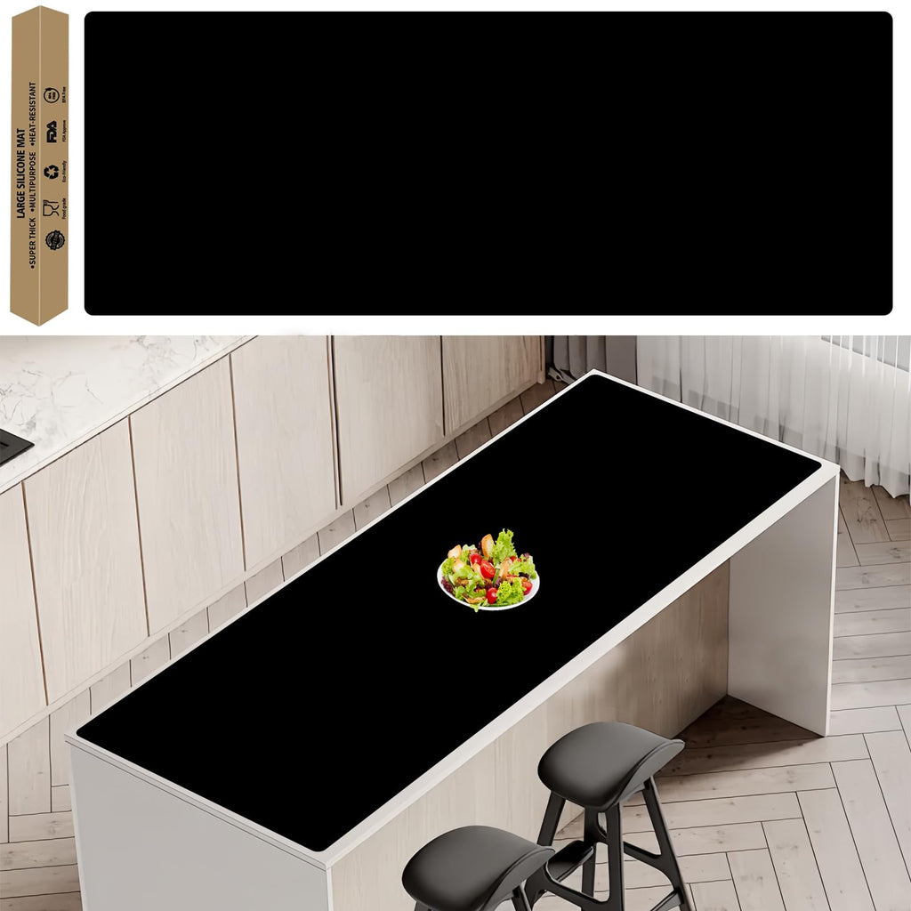 Extra Large Silicone Mat 78.7''x23.6''(200cmx60cm), Large Silicone Mats Counter, Multipurpose Heat Resistant Mat