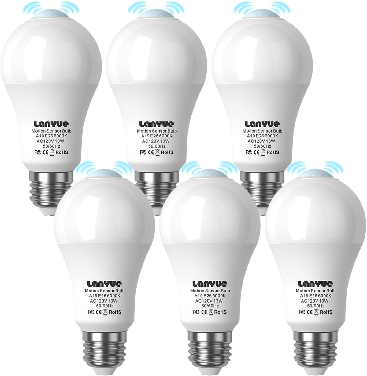 Motion Sensor Light Bulb,Activated Detector Light Bulb Indoor,Dusk to Dawn Security Bulb,13W Equivalent 100W,E26 Base