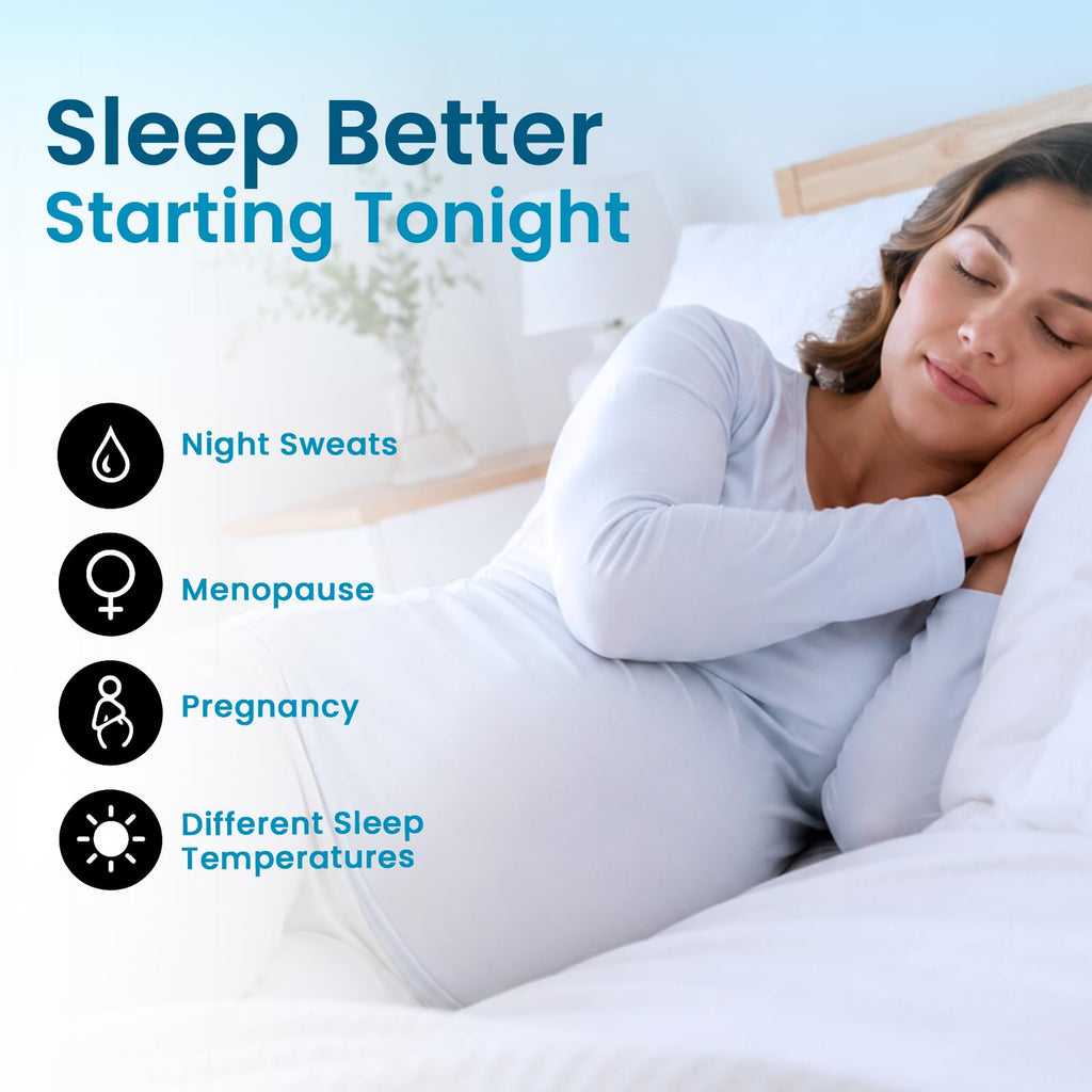 Cotton Bed Cooling System, Mattress Pad for Night Sweats, Twin Size