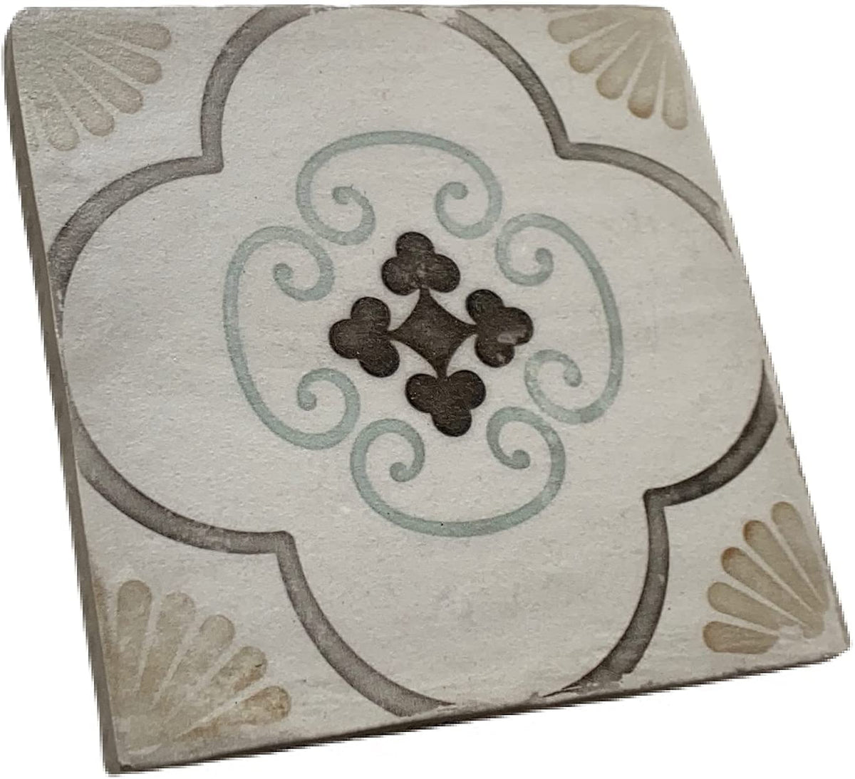 Calabria 5x5 Porcelain Decorative Tile with Hand Cast Edges (Pack of 8)