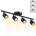4 Light Track Lighting Kit, 23.6" 4 Way Ceiling Spotlights Fixture