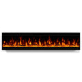 50 inch Electric Fireplace, 4.3" Ultra-Thin Electric Fireplace Inserts, Ultra-Narrow Frame, Wall Mounted and Recessed