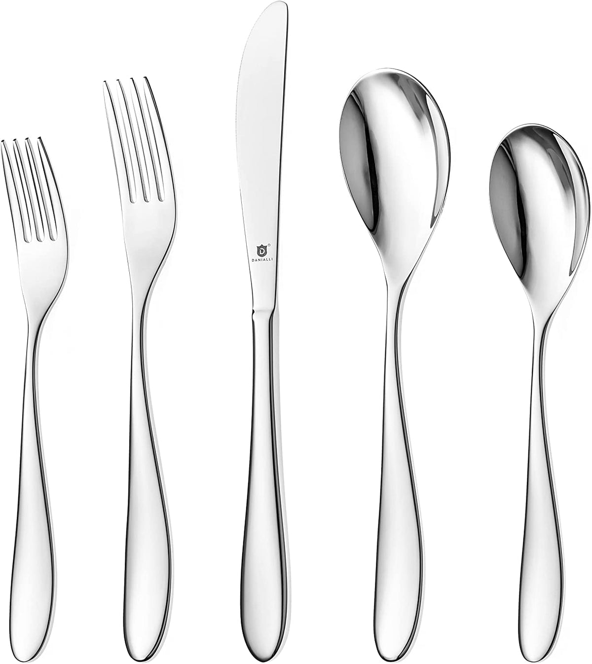 Silverware Set for 16, 18/10 Stainless Steel (80-Piece, Marettimo)