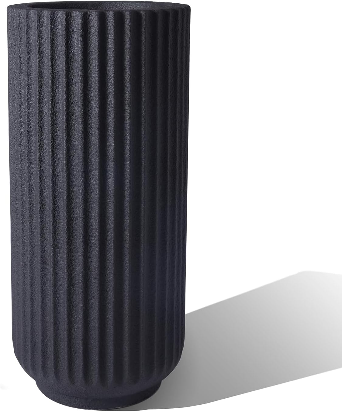 31.5 Inch Tall Roman Column Concrete Planter(14.2Dx31.5H,36 Pounds),Durable All-Weather Use with Drainage Holes,Large