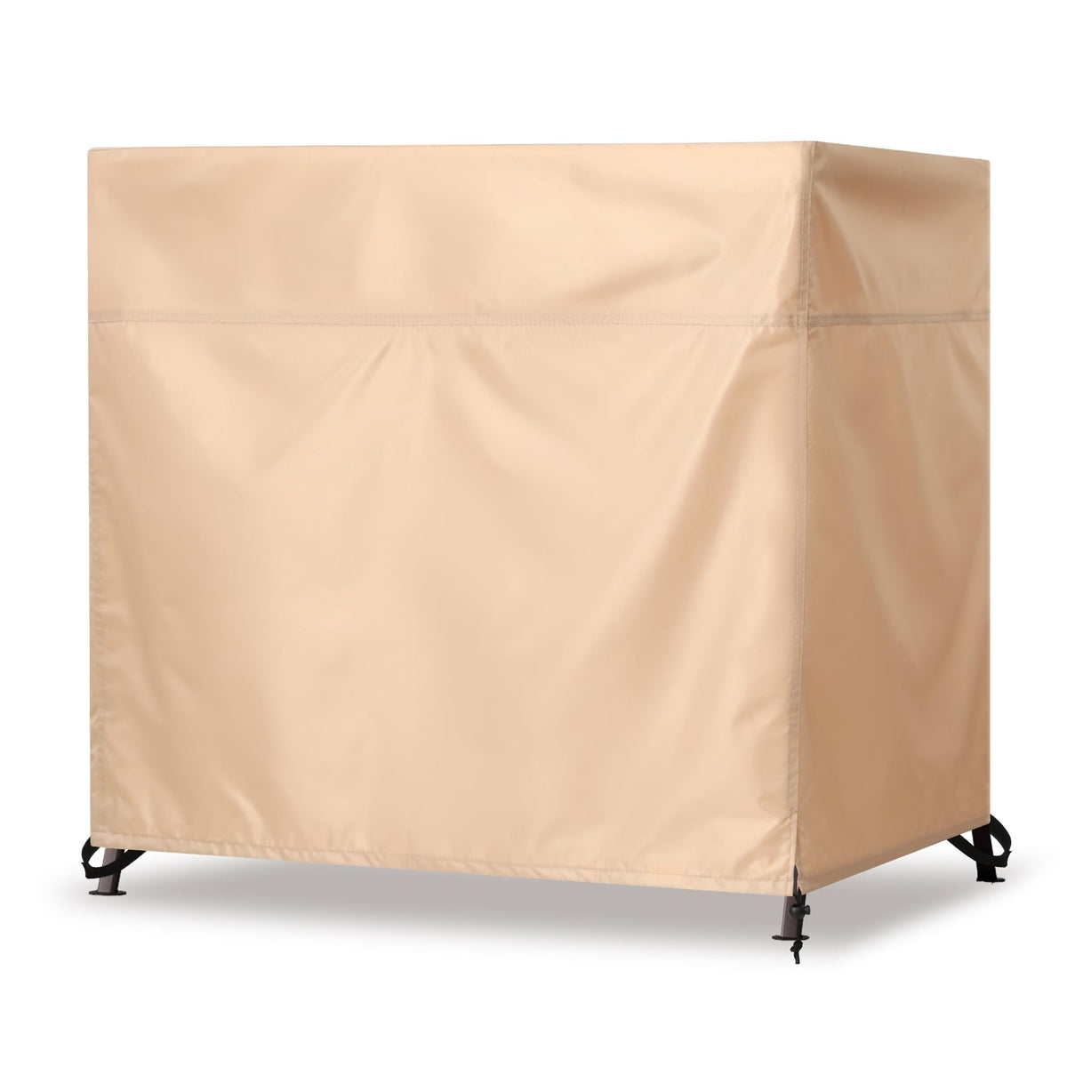 Outdoor 3 Triple Seater Hammock Patio Swing Chair Cover, Water-Resistant, All Weather Protection, Beige Color