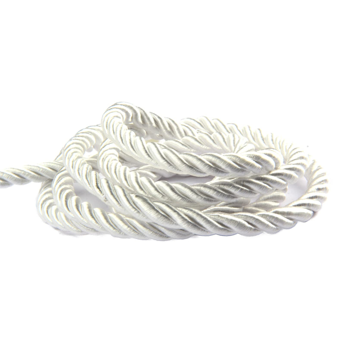 M Twisted Cord Trim Rope(White) - 10 Yards 8m