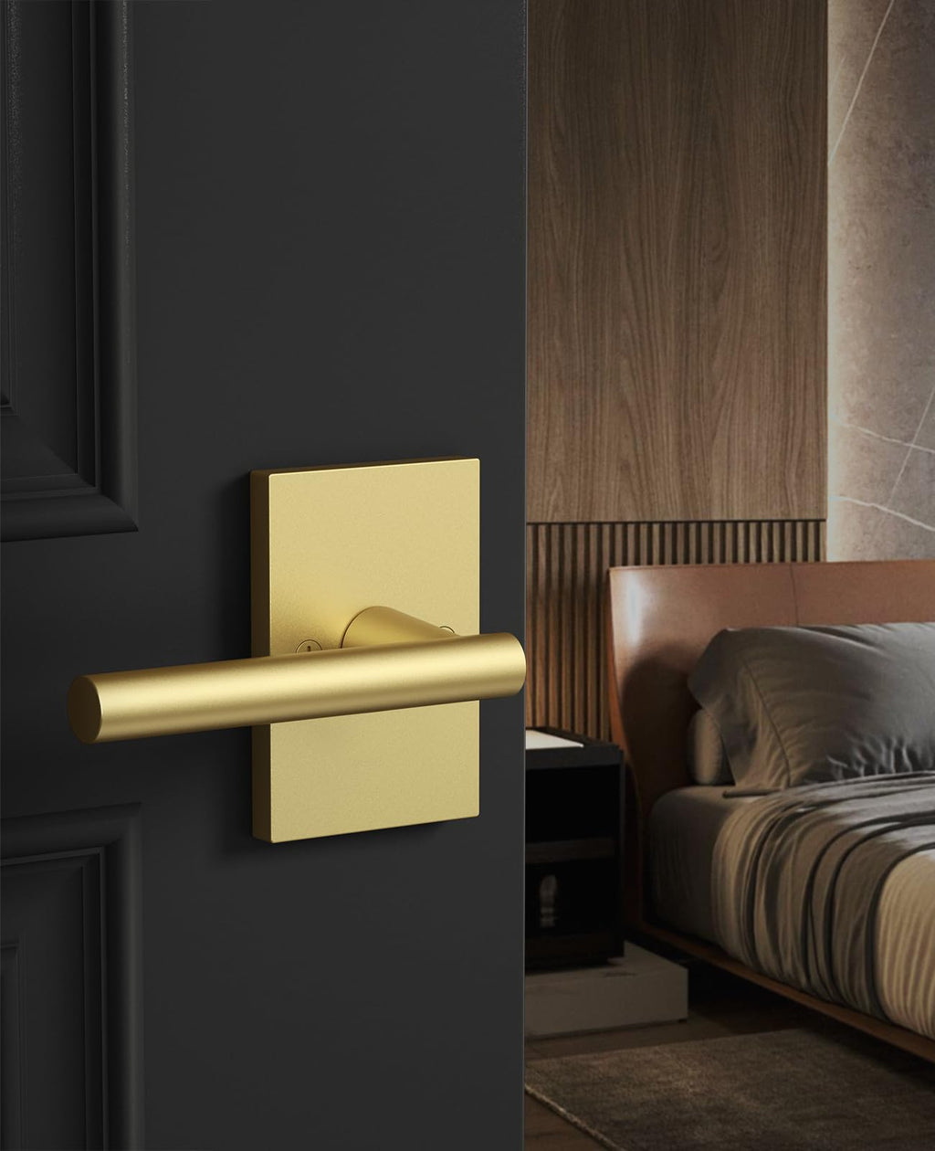 10 Pack Brushed Gold Passage Interior Door Handles