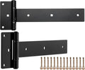 12 Inch Heavy Duty T Strap Hinges, Thickened Solid Steel