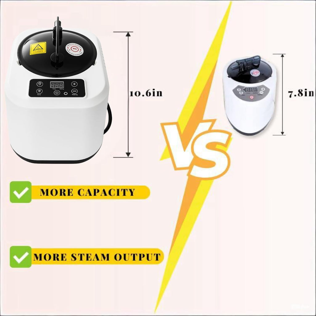 5L Sauna Steamer with Larger Volume and More Steam Output, Fcc Certified 5L & 2000W Steam Generator