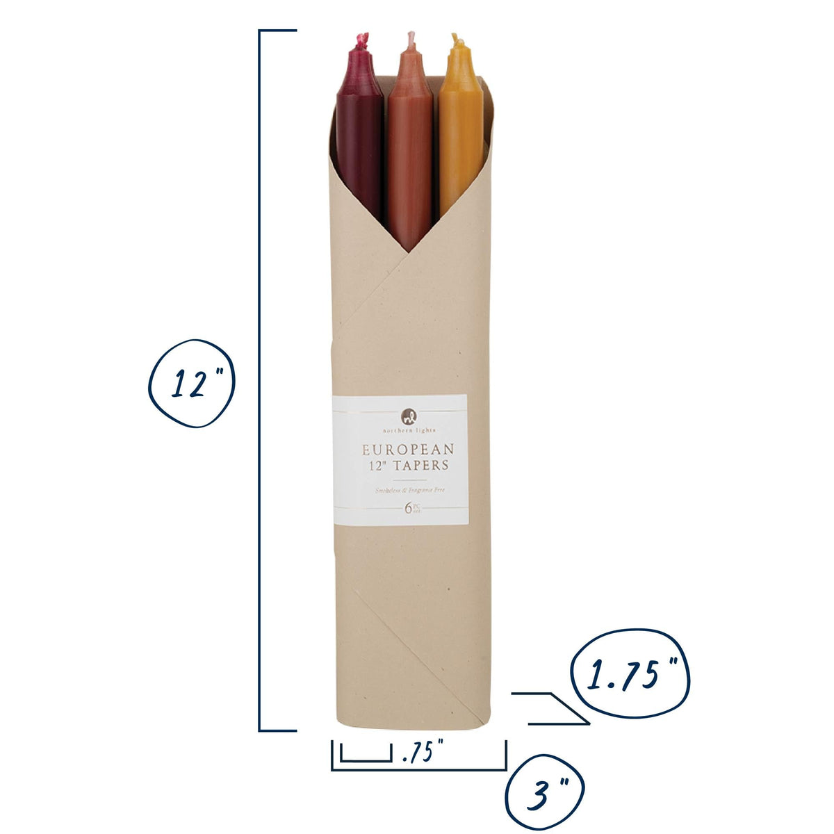 12" 6pk Taper Combo - Autumn Harvest - 72744