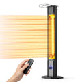 Outdoor Electric Patio Heater, 42-inch 1500W Infrared Tower Heater with 9 Heat Settings & 9H Timer, IPX5 Waterproof