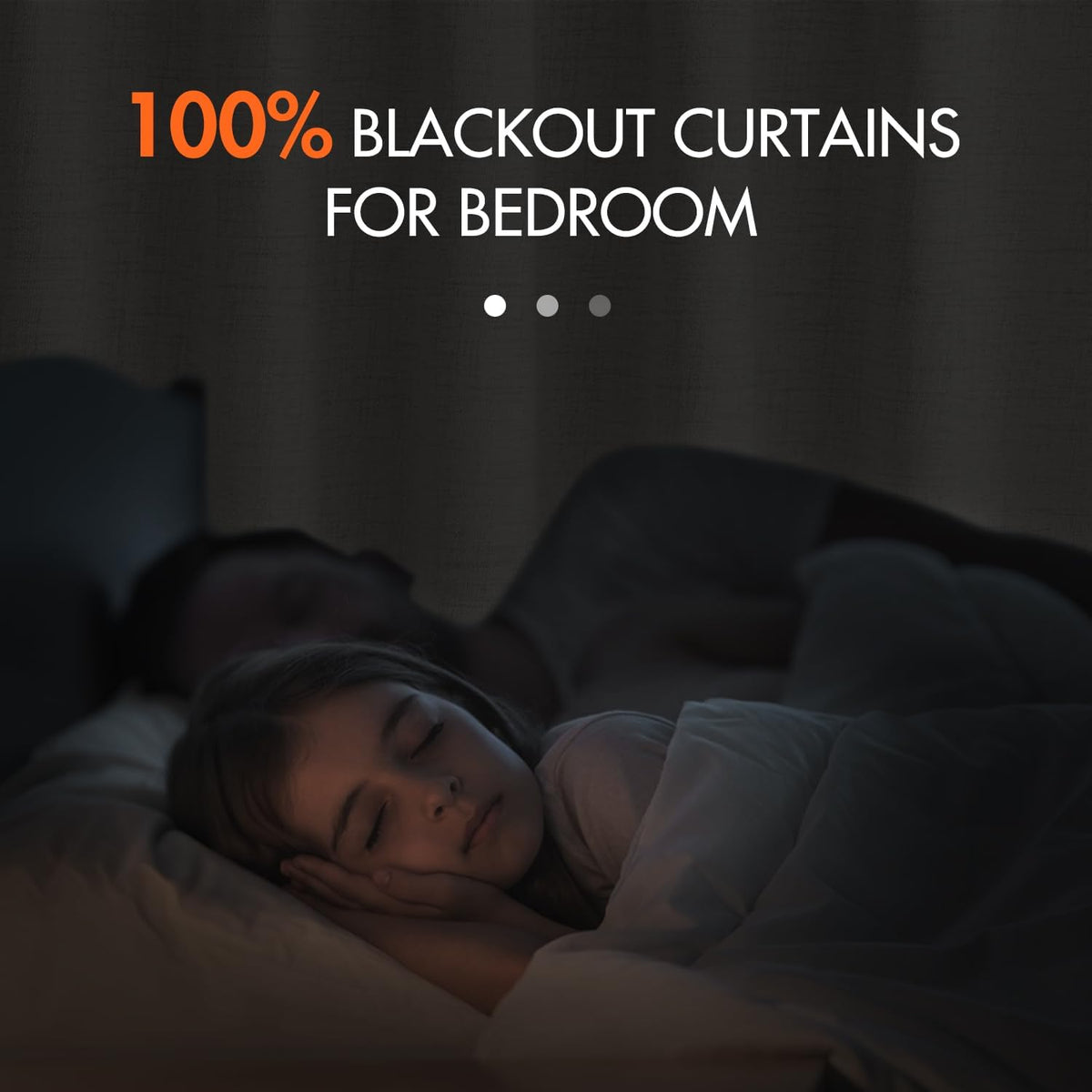100% Blackout Curtains Linen Curtains & Drapes 2 Panels Set for Bedroom Back Tab Living Room Darkening