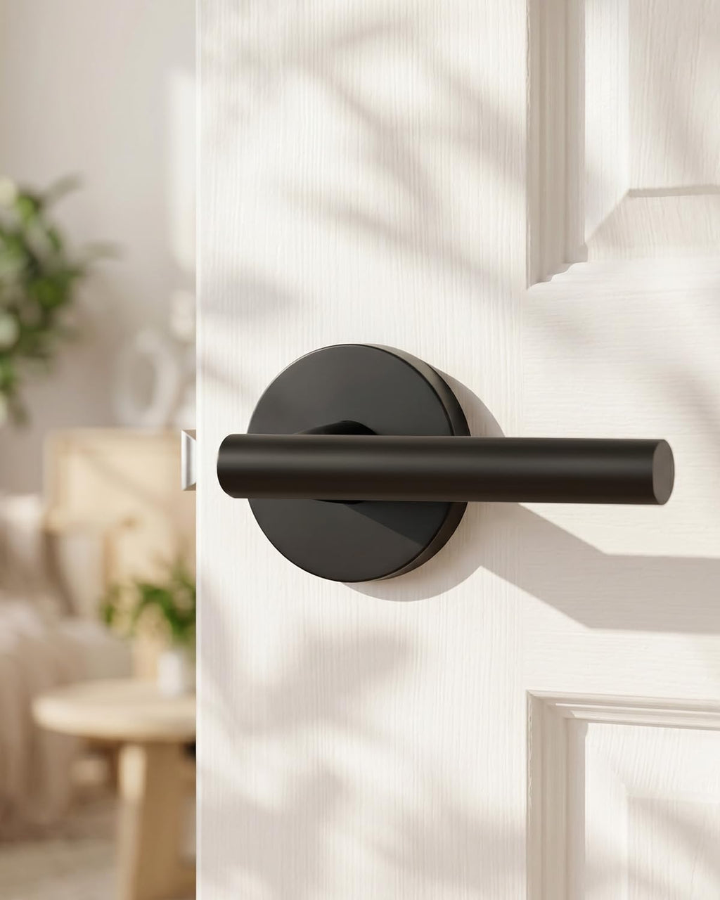 Black Door Handle Interior 4 Pack, Privacy Door Levers