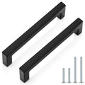 12 Pack 5 Inch (128mm) Hole Center Cabinet Handles Stainless Steel Kitchen Drawer Pulls Square Bar Cabinet Hardware