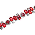 Crystal Rhinestone Chain Trim, 1 Yard Crystal Applique Strips String, Bling Shiny Crystal Chain Applique