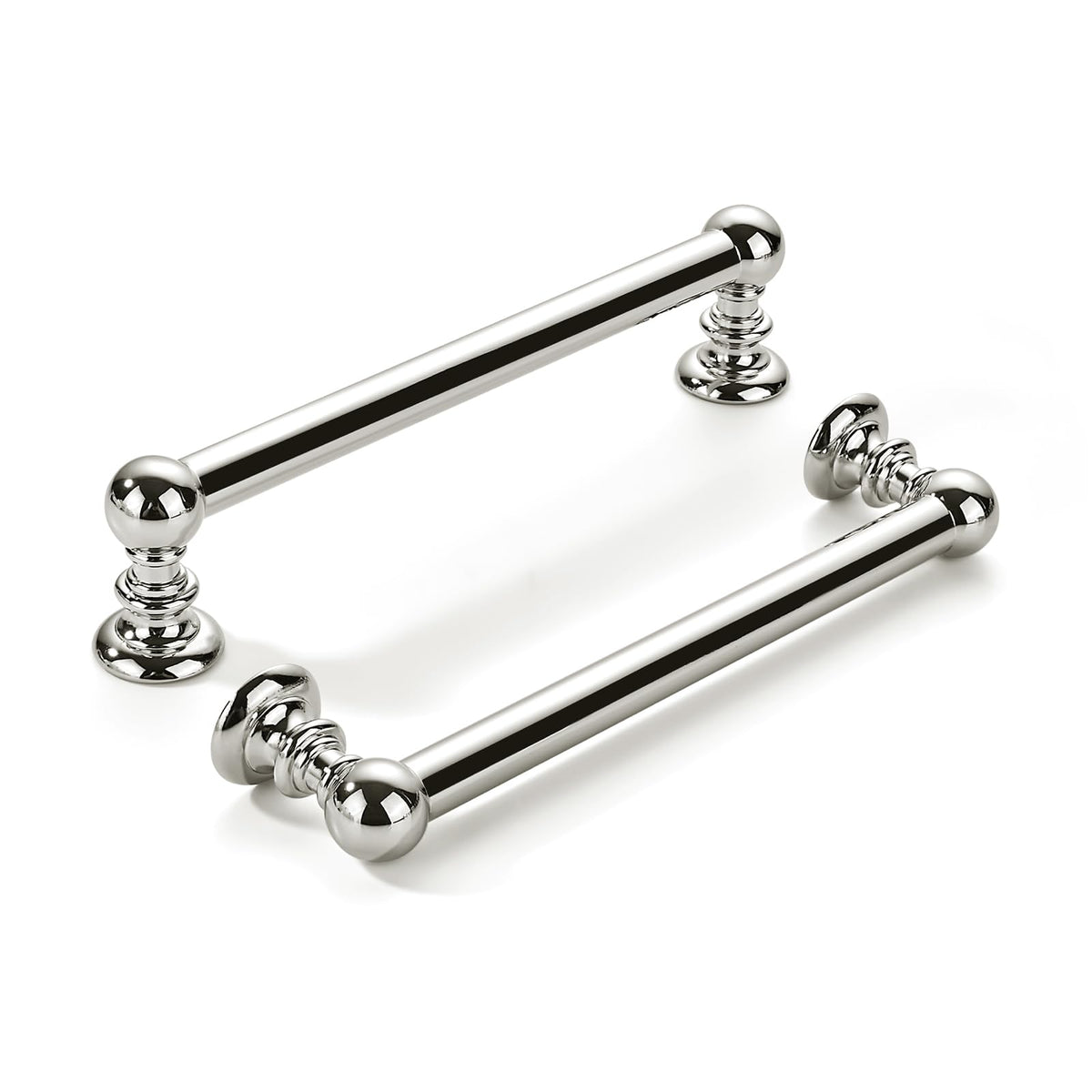 10 Pack 5 inch(128mm) Hole Center Vibrant Polished Nickel Cabinet Pulls Solid Heavy-Duty Kitchen Cabinet Hardware
