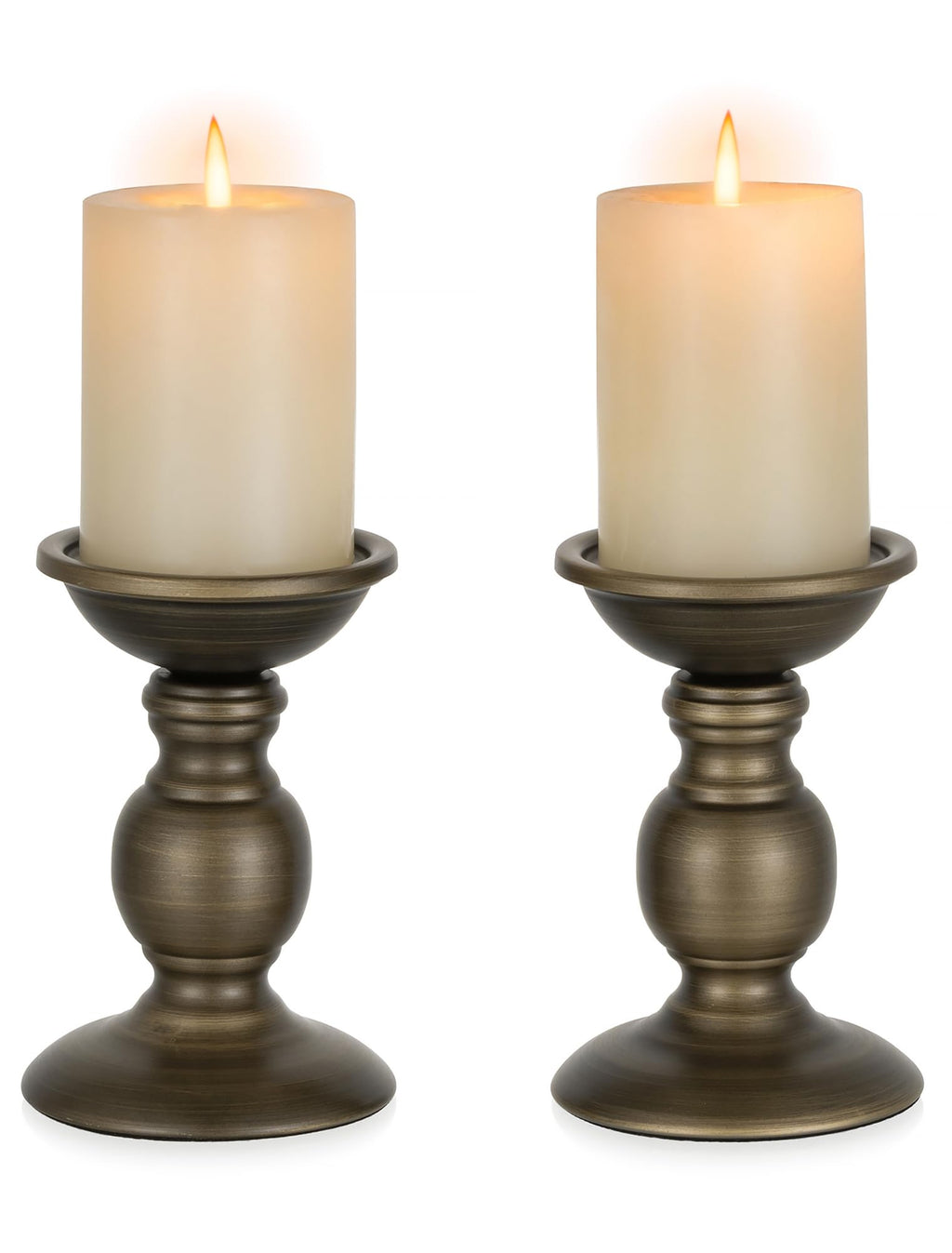 Bronze Candle Holder for Pillars: Candle Stand for 3 inches Candles