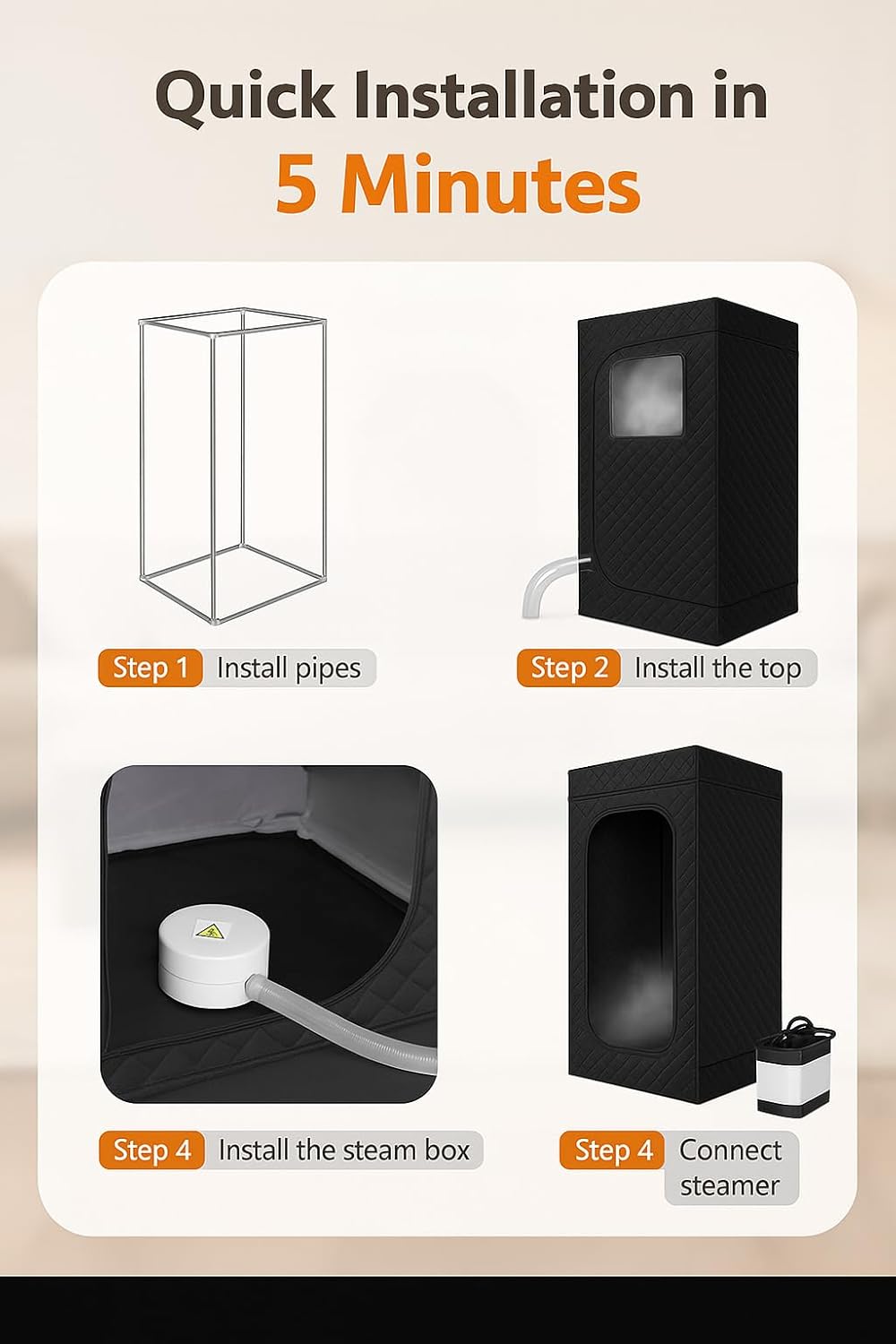 Upgraded Sauna Box, Portable Sauna for Home, Infrared Sauna for Relaxation