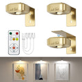Picture Lights for Wall 3 Pcs, Rechargeable Battery Operated Magnetic Wall Lights with 3 Color Temps, Remote Dimmable