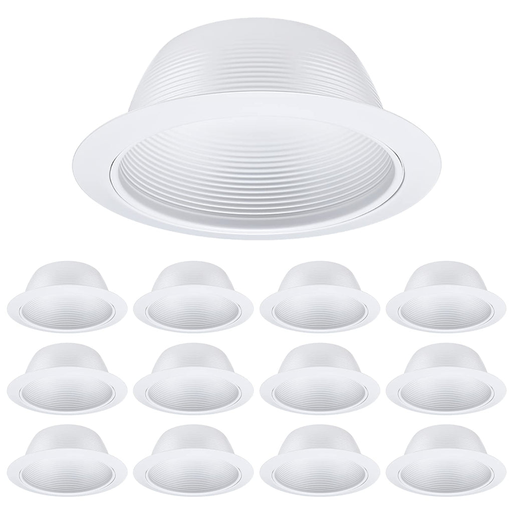 6 Inch Recessed Light Trim, White