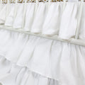 Ruffled Crib Skirt Baby Bed:Solid 3 Tiered Crib Baby Bedding Skirts,Crib Bed Skirt Dust Ruffle with Platform