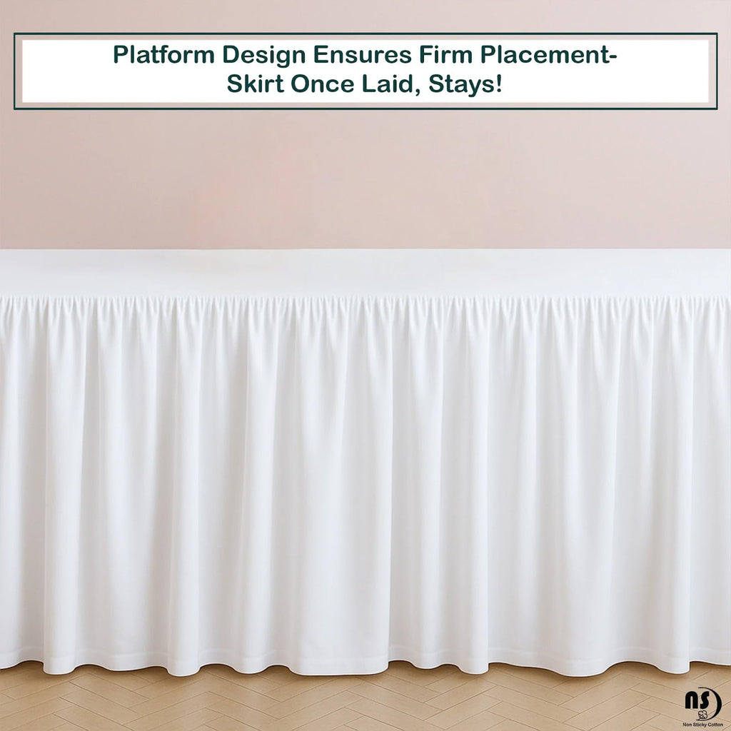 Premium Microfiber Ruffled Bed Skirt, 21" Drop with Split Corners, Soft Wrinkle Free Bedskirt with Platform